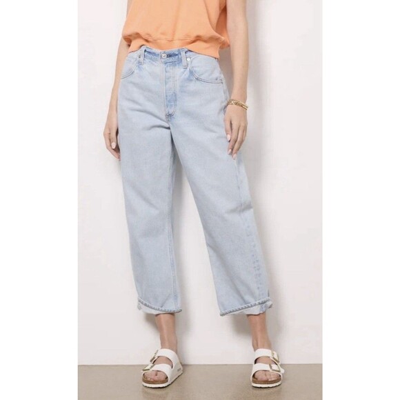 Citizens of Humanity Dahlia Bow Leg Baby Roll Jeans Denim Baggy Frequency 31
